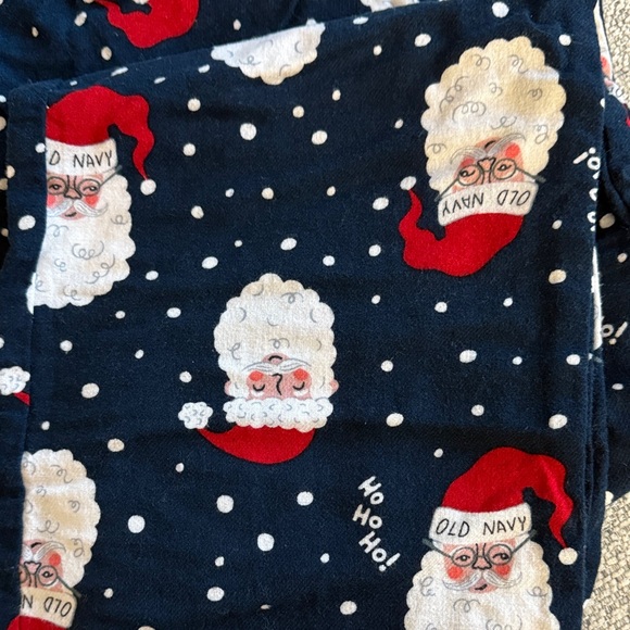 Old Navy Santa Print Pajama Pants - Navy and Red - Picture 2 of 5